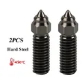 Vulkandüse Messing gehärtete Stahldüse für Creality K1 Kobra – Farbe 2PC Hardened Steel
