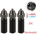 Vulkandüse Messing gehärtete Stahldüse für Creality K1 Kobra – Farbe 3PC Hardened Steel