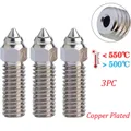 Vulkandüse Messing gehärtete Stahldüse für Creality K1 Kobra – Farbe 3PC Copper Plated