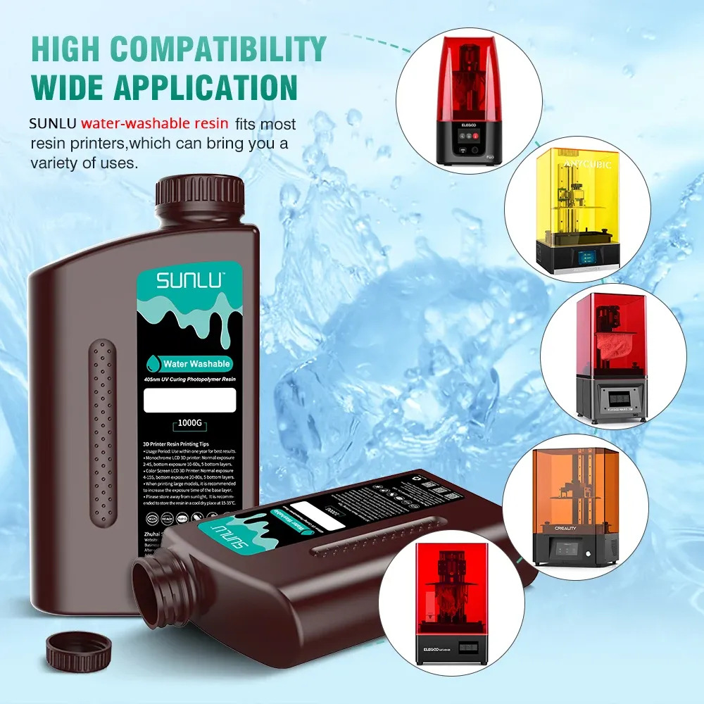 Wasserwaschbares Harz 395-405nm 1kg bis 5kg schnelle Aushärtung