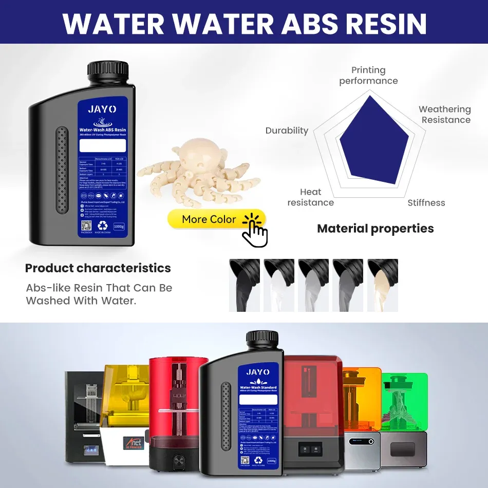 Wasserwaschbares Harz 405nm 5 Flaschen Standard ABS-ähnlich