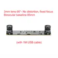 Webcam 1080P HD Dual-Objektiv USB synchron VR 3D Modellierung – Farbe 3mm lens 90 degs