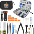 Werkzeugset 33-teilig Düsenreinigung Schaber Bürsten Feilen – Farbe 33pcs tool kit