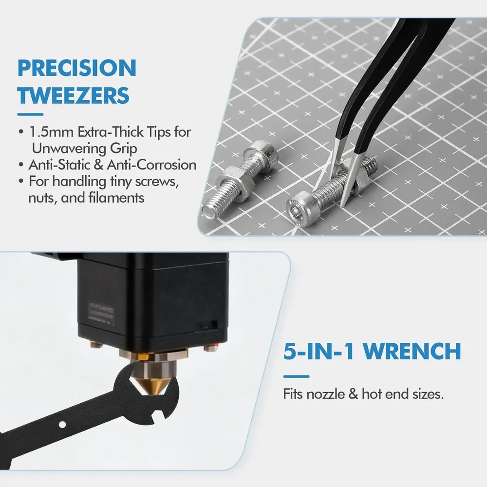 Werkzeugset 40 Teile für 3D Druck Reinigung und Veredelung