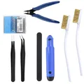 Werkzeugset Trimm-Messer Schaber Reinigungsnadel Pinzette Zange – Farbe Kit 2