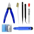 Werkzeugset Trimm-Messer Schaber Reinigungsnadel Pinzette Zange – Farbe Kit 3