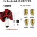 X1 X1C P1P P1S Hotend-Kit mit gehärteter Düse – Farbe add 4 nozzles