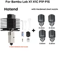 X1 X1C P1P P1S Hotend-Kit mit gehärteter Düse – Farbe add 4 nozzles
