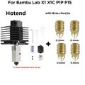 X1 X1C P1P P1S Hotend-Kit mit gehärteter Düse – Farbe add 4 nozzles